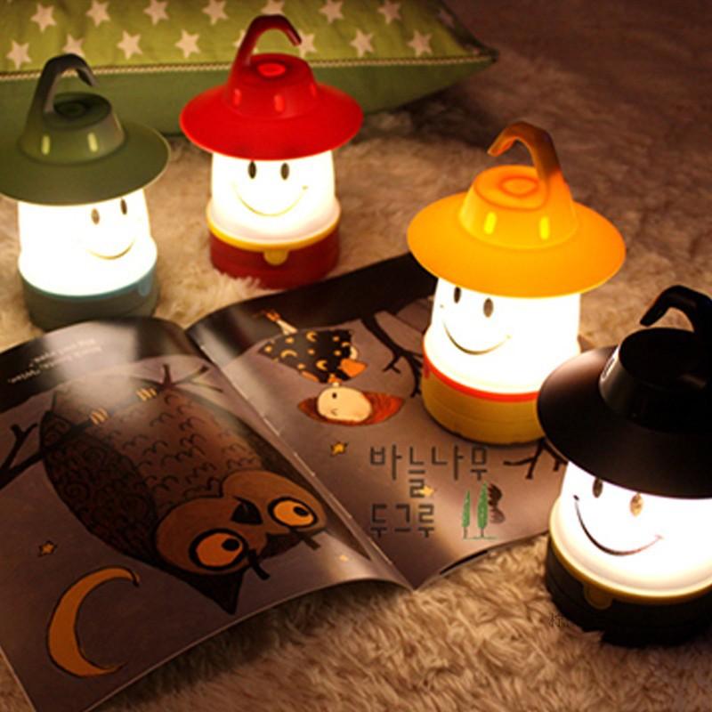 

Smiling Face Lamp Energy Saving Nightlight Portable Led Bedroom Special Baby Tent Hanging