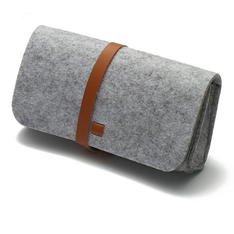 

High Quality Useful Soft Felt SunGlasses Case Square Solid Color Easy Carry Makeup Eyeglasses Bags Eyeware Protection Bag
