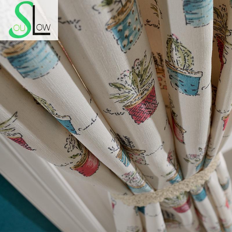 

Slow Soul Japanese Children Cartoon Modern Curtain Pastoral Curtains For Living Room Red Blue Green Brown Bedroom Tulle Kitchen, Tulle1