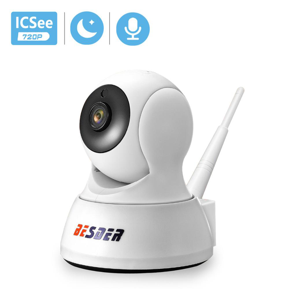 

BESDER ONVF IP Camera 720P Wireless Video Surveillance Pan Tilt Two Way Audio Indoor Security Camera IP Wi-fi Baby Monitor P2P LJ201209
