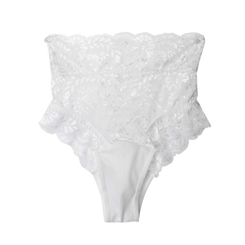 

1pcs Sexy Panties Women High Waist Lace Hip Lift Thong Hollow Ladies Panties Underwear Waist High Bows Women Sexy Underpant H0R1, Black