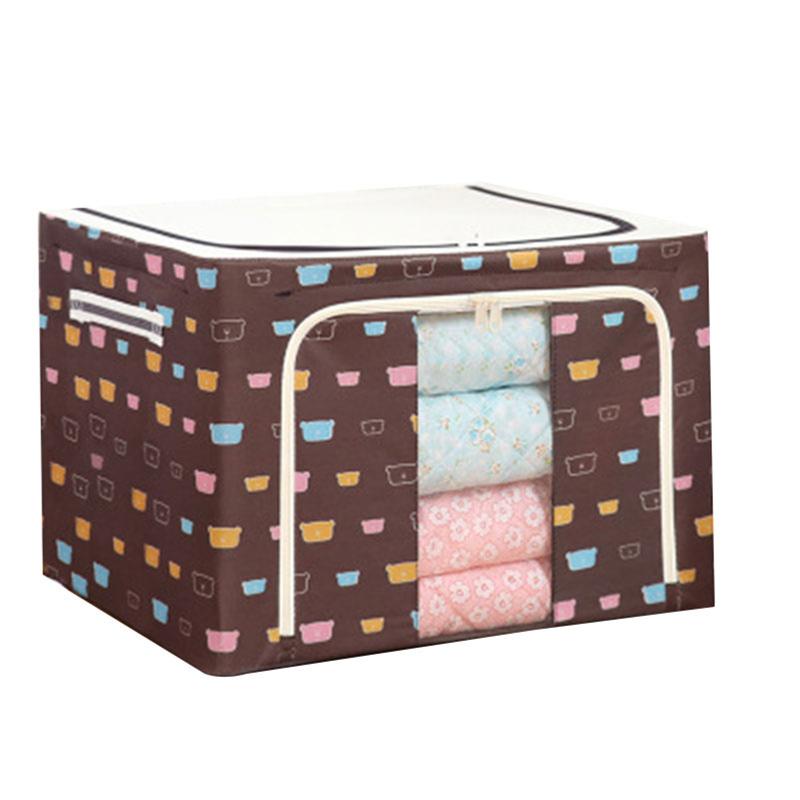 

Oxford Cloth Steel Frame Storage Box for Clothes Bed Sheets Blanket Pillow Shoe Holder Container Organizer K2