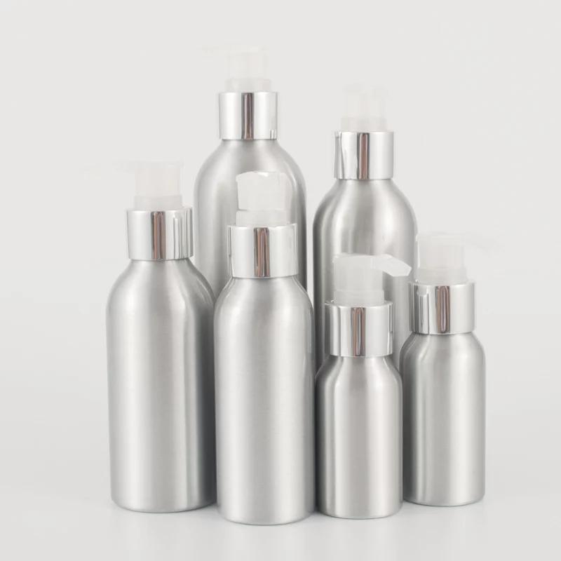 

24 x Aluminum Lotion bottle Metal Container with Press Pump Aluminium Cosmetic Cream Bottle 40ml 50ml 100ml 120ml 150ml 250ml
