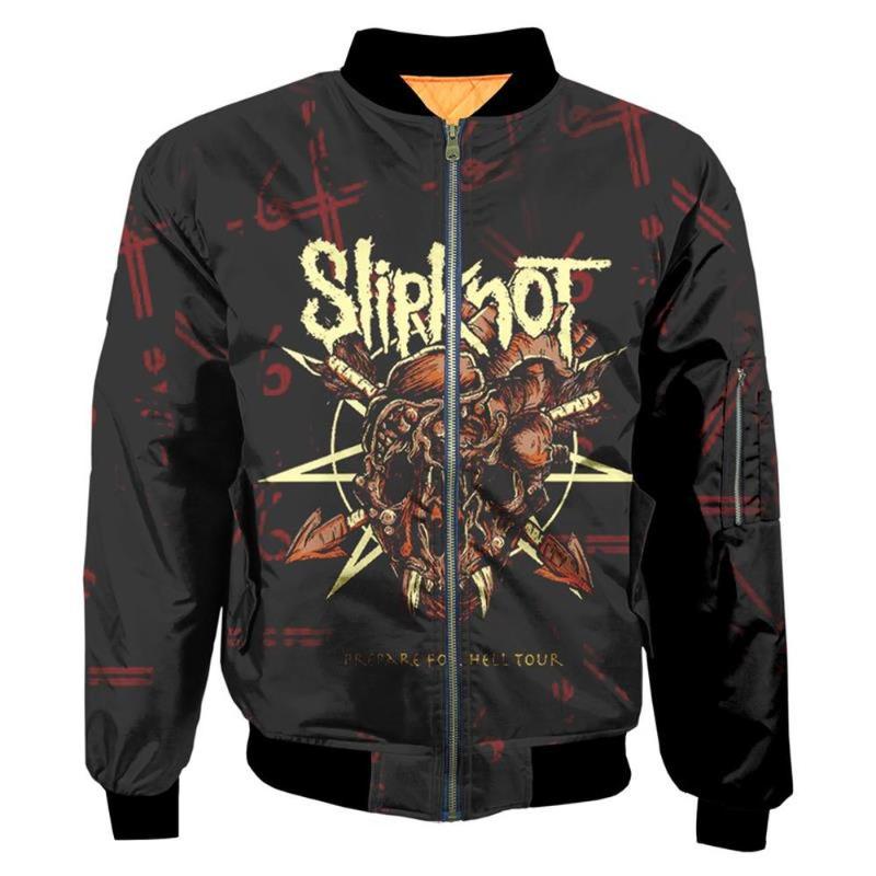 

New Arrival 3D Slipknot 3D Cool Zipper Pilot Jacket Coat Windproof Autumn and Winter Coat, Style1