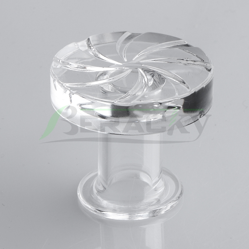 

Hot Beracky Quartz Carving Spinner Cap 32mmOD Heady UFO Quartz Carb Cap For Flat Top Quartz Banger Nails Glass Water Bongs Dab Rigs