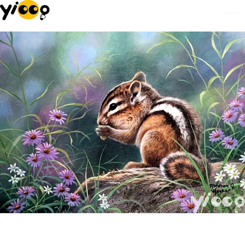

Full Square/Round drill diamond Painting squirrel in flowers 5D DIY diamond embroidery mosaic Decoration painting BX08241
