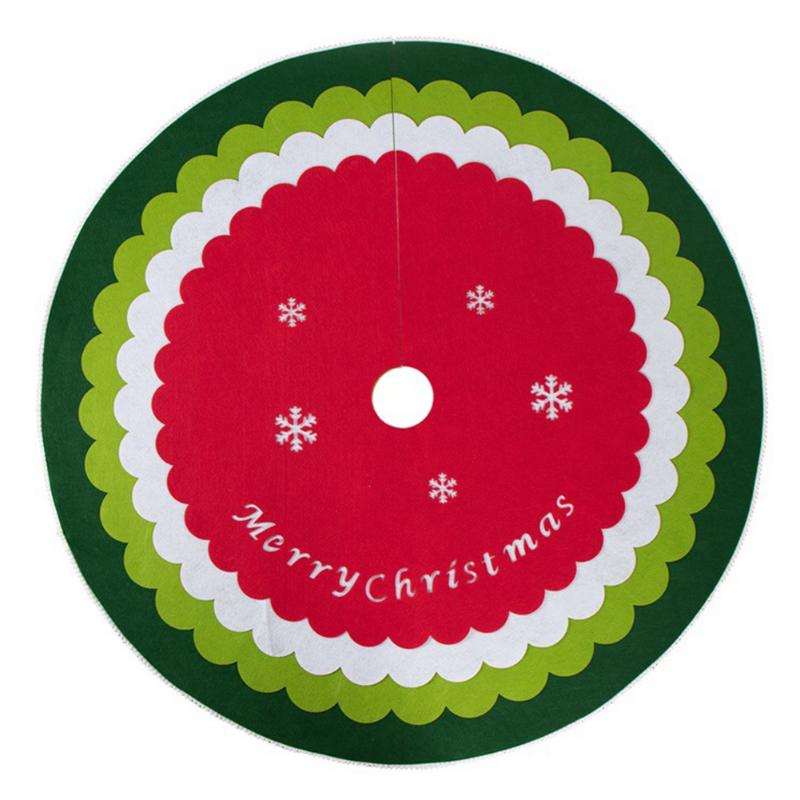 

Party Supplies Carpet Winter Holiday Round Ornament Christmas Tree Skirt Atmosphere 120cm Floor Mat Base Cover Bottom Decoration
