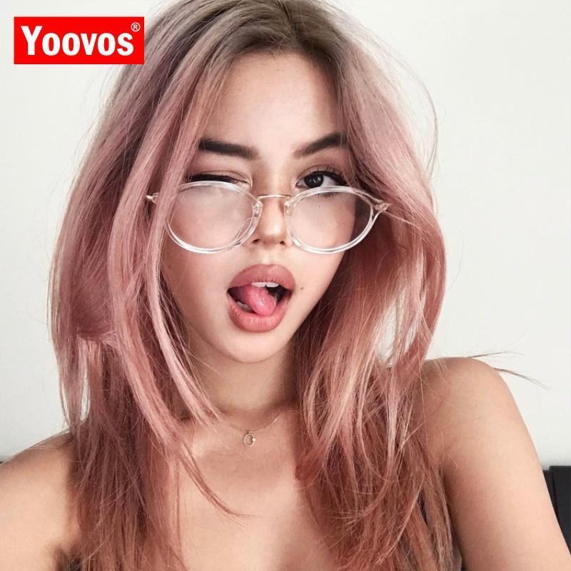 

Yoovos 2020 Round Glasses Frame Computer Glasses Spectacles Anti-Blue Light Women Eyeglasses Frame Optical Frames Clear Okulary1