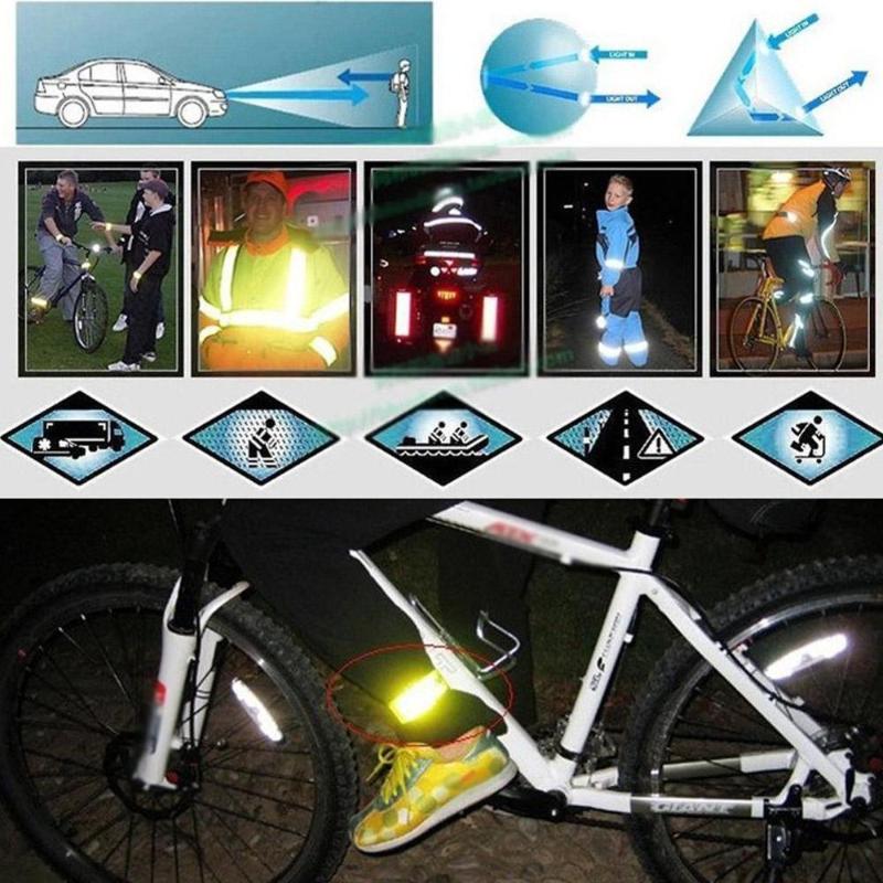 

Reflective Cycling Arm Band Running Outdoors Safety Belt Wrist Leg Useful Straps