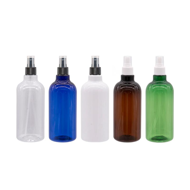 

500ml Empty Cosmetic Bottle With Black White Pump Refillable Mist Spray Plastic Perfume Container White Green Cosmetic Container