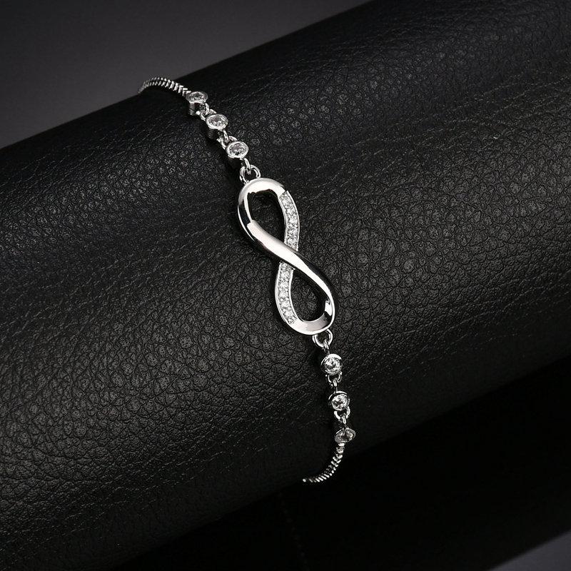 

Charm Bracelets Yungqi Infinity Symbol For Women Cuff Adjustable Friendship Crystal Beads & Bangles Chain Jewelry Gift