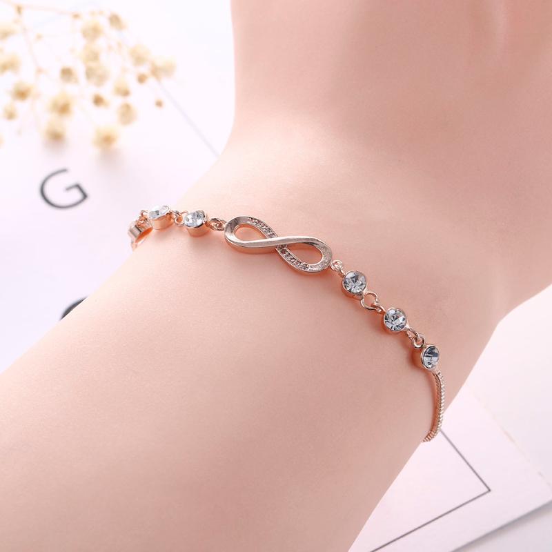 

Classi Chain Bracelet Jewelry Glamour Wedding Bridal Jewelry For Women Costume Bracelet Rhinestone Pendant Gift