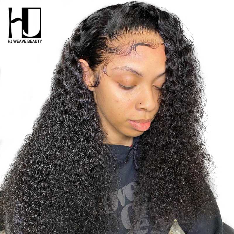 

Transparent Lace Wigs 13x4 Curly Lace Front Human Hair Wigs Brazilian Deep Wave Front Wig 28 30 inch Frontal Wig, As pic