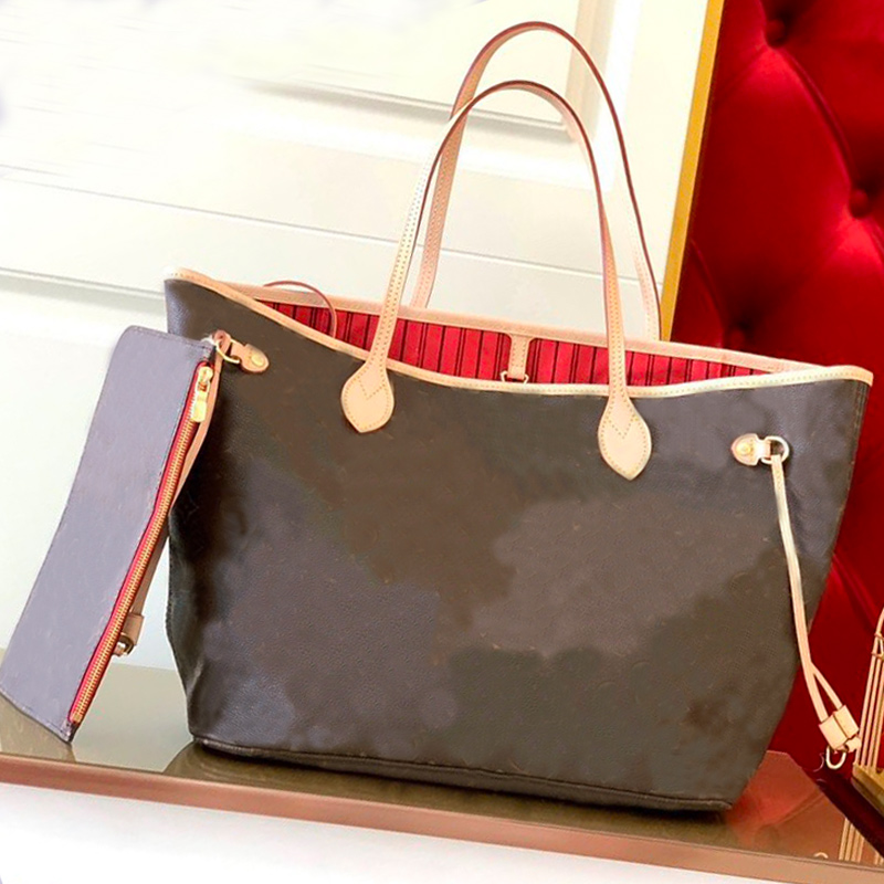 

High Quality Women Handbag Tote Bags with Detachable Clutch Purse Canvas Leather Shoulder Bag old Flower Mother Package Shopping Bags Wallet