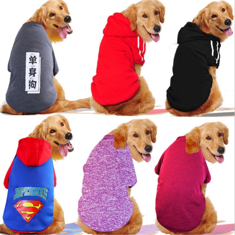 

9XL Large Dog Clothes Autumn/Winter Warm Soft Dog Coat Jacket Big Clothing Sports Hoodie for Pitbull Golden Retriever, No botton