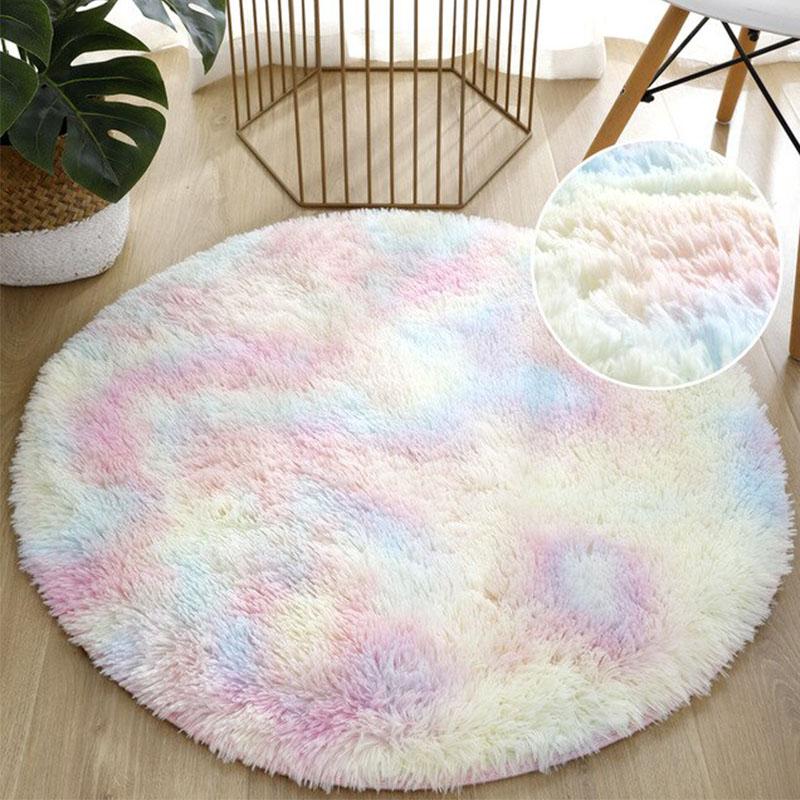 

Thick Rug Mat Plush For Living Room Bedroom Carpet Fluffy Round Bed Room Carpets Soft Rugs Kids Anti-Slip Floor Home Decor, 05
