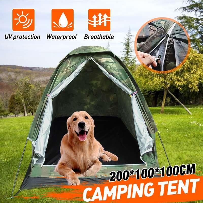 

2 Person Lightweight Waterproof Camping Tent PU1000mm Polyester Fabric Single Layer Tent for Outdoor Travel Hiking 200*100*110cm1