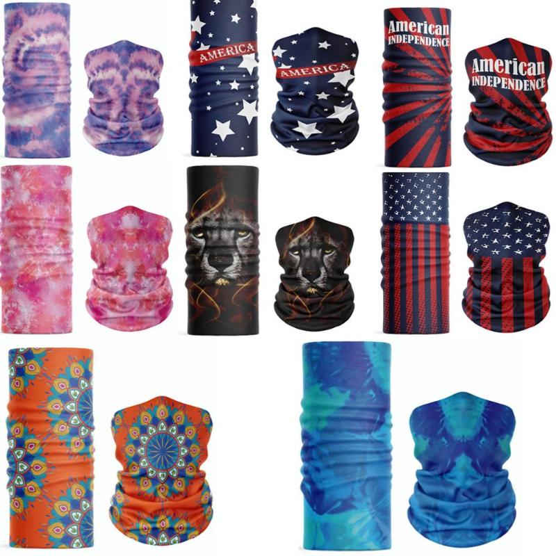 

3D Print Halloween Face Cover Mouth Scarf Seamless Ear Hook Sport shawl Bandana Outdoor Neck Tube Face Riding Hiking Accessories