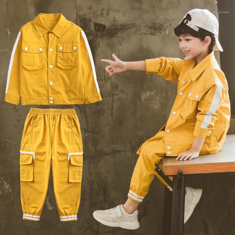 

Boy clothing suit casual children's clothing boy sports suit 2020 spring striped 10 12 years1, Black