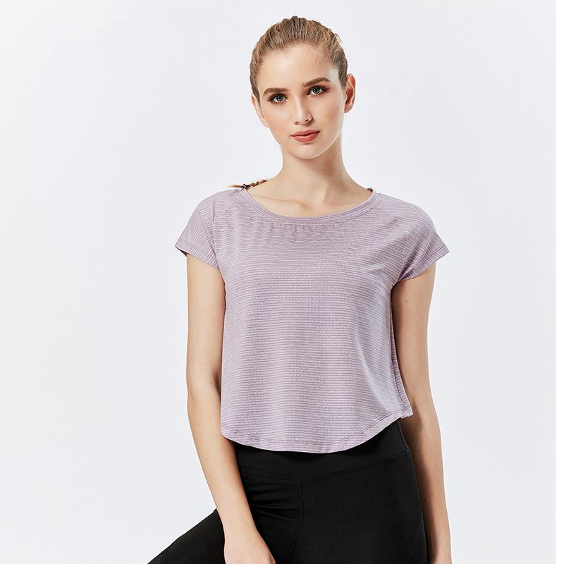 

Free Shipping Sports Short Women Yoga Top Sports Shirt Corp Yoga Shirt Gym Women Shirts Workout Tops Gym Cloth1, Pink