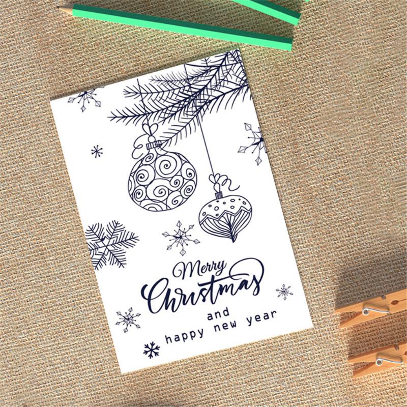 

6pcs Merry Christmas Card Gift Label DIY Hang Tags Gift Wrapping Decor Card Christmas Favors Supplies 03