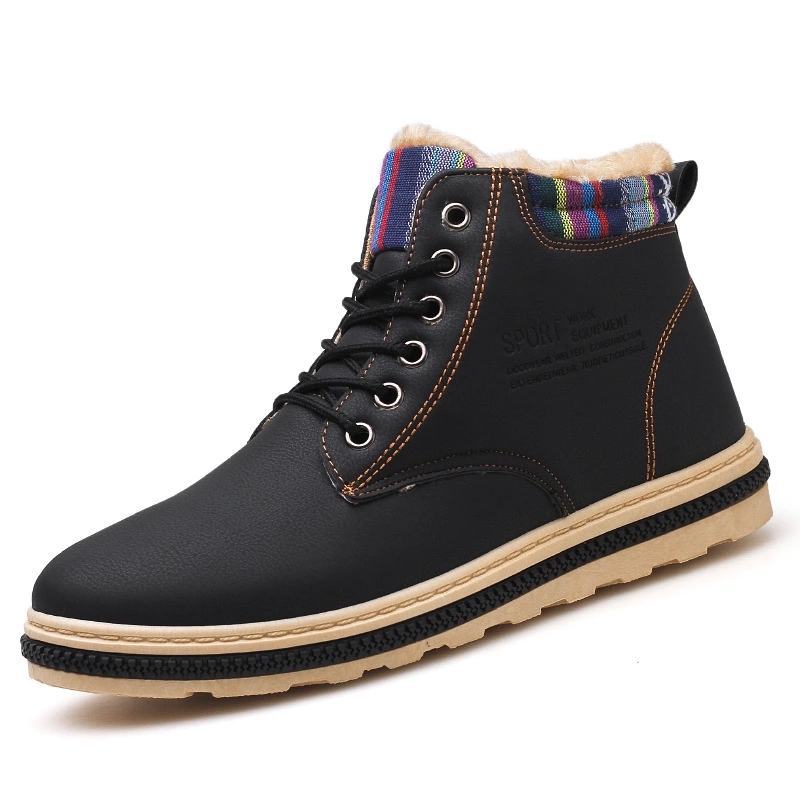 

Spring Autumn Boots Men Suede Leather Unisex Style Fashion Male Work Shoes #Ua0d, Black