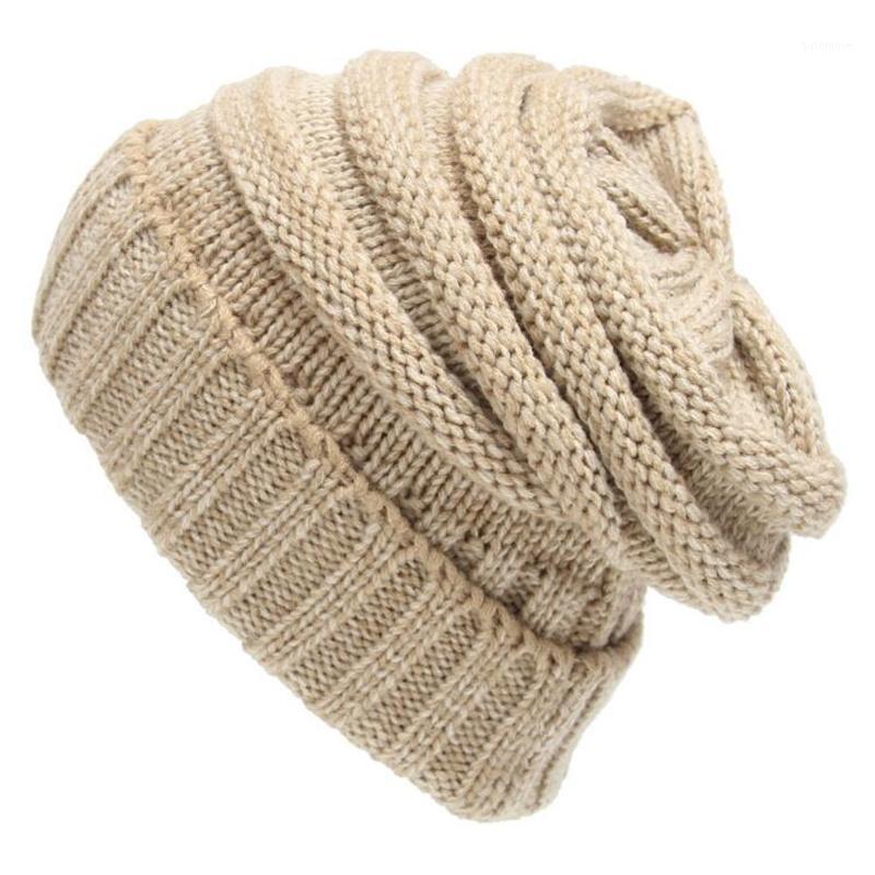 

Hot Sale Women Knnited Beanie Hat women Cap Spring Autumn Winter ladies' Hats Caps Solid Color Knitted Winter Female Hat1, White