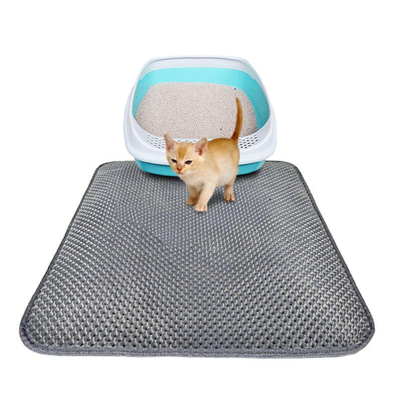 

Anti Slip Cat Litter Mats Durable Waterproof Bottom Lightweight Easy Clean Pet Supplies Double Layer Elastic EVA Cat Mat