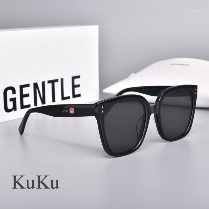 

2020 Gentle Co-operation Jennie women Sunglasses Anti blue light Acetate Polarized UV400 KuKu square GM Sunglasses women men1, White;black