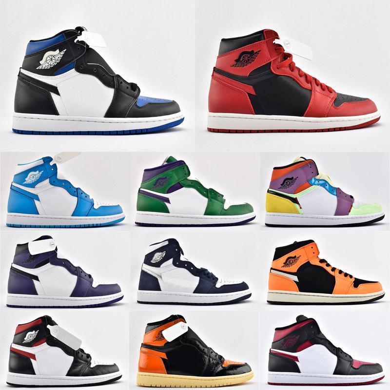 

Sport shoes New 1 High OG Basketball Shoes 1s Mid Low Chicago Royal Toe Black Metallic UNC Mens Womens Sports Sneakers Trainers, #1