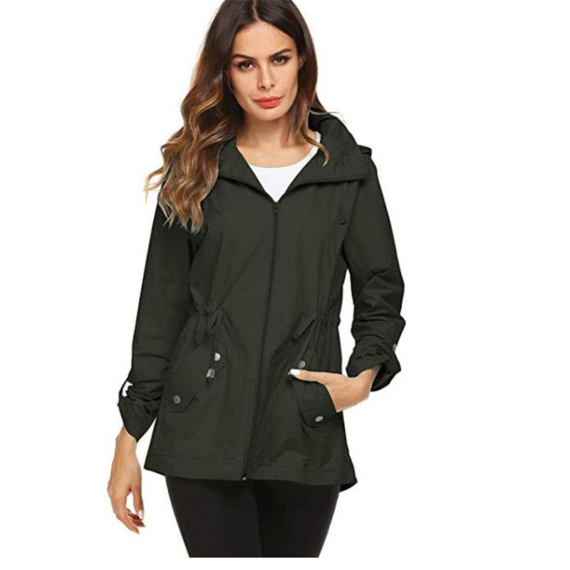 

Women D-proof hot water in the open air Male active raincoat furnace with clove cap, Beige