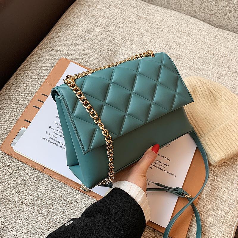 

Vintage Square Armpit bag 2020 Fashion New High quality PU Leather Women's Designer Handbag Travel Chain Shoulder Messenger Bag, Black