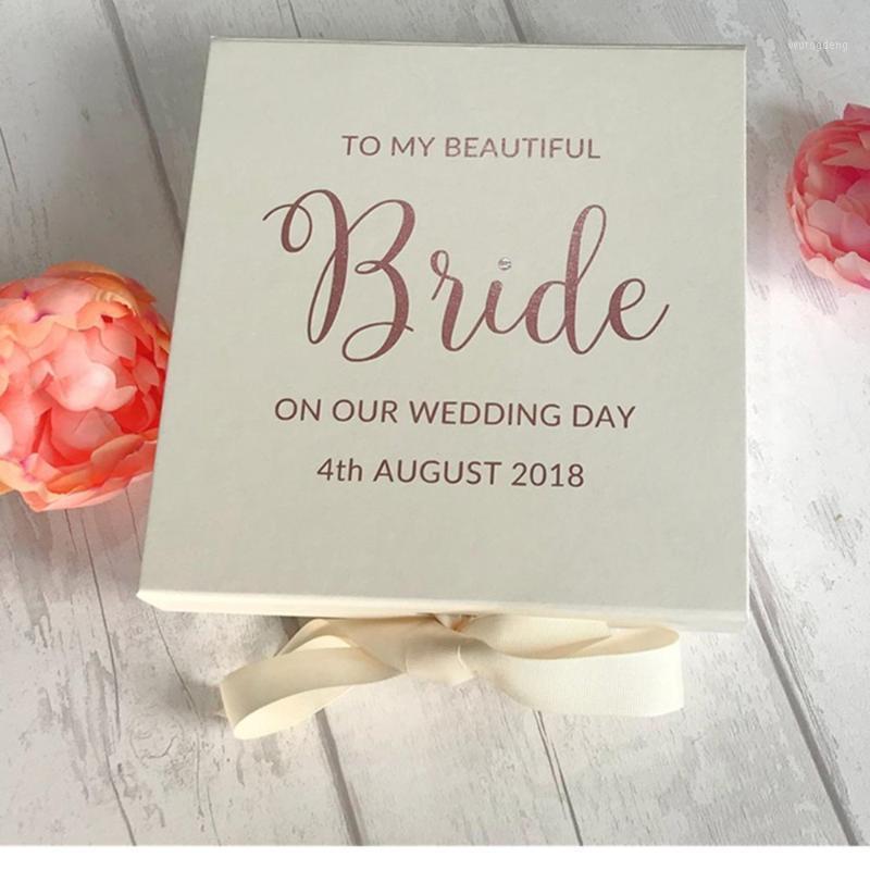 

Personalised Bride Gift Box, white Bridesmaid Box, Wedding Gift Mother of the Bride box Flower Girl, Birthday Box1