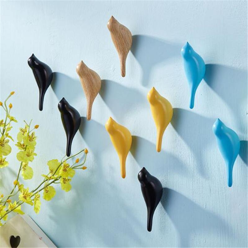 

1Pc Creative Bird Shaped Robe Hook Living Room Wall Hanging Bag Key Clothes Storage Holder Home Supplies