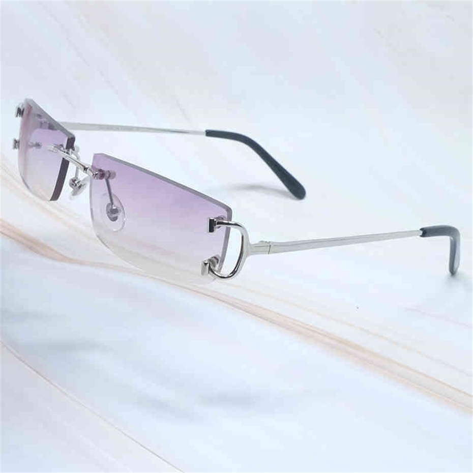 

Metal Sunglasses Frames Glasses Men Eyewear Women Frames Big Gold Sun Glass Frame for Mens Rimless Sunglass Shades French