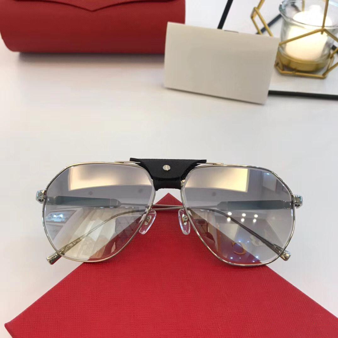 

New luxury Oval Pilot 0550sunglasses men women design metal vintage sunglasses fashion style square frameless UV 400 lens with original case