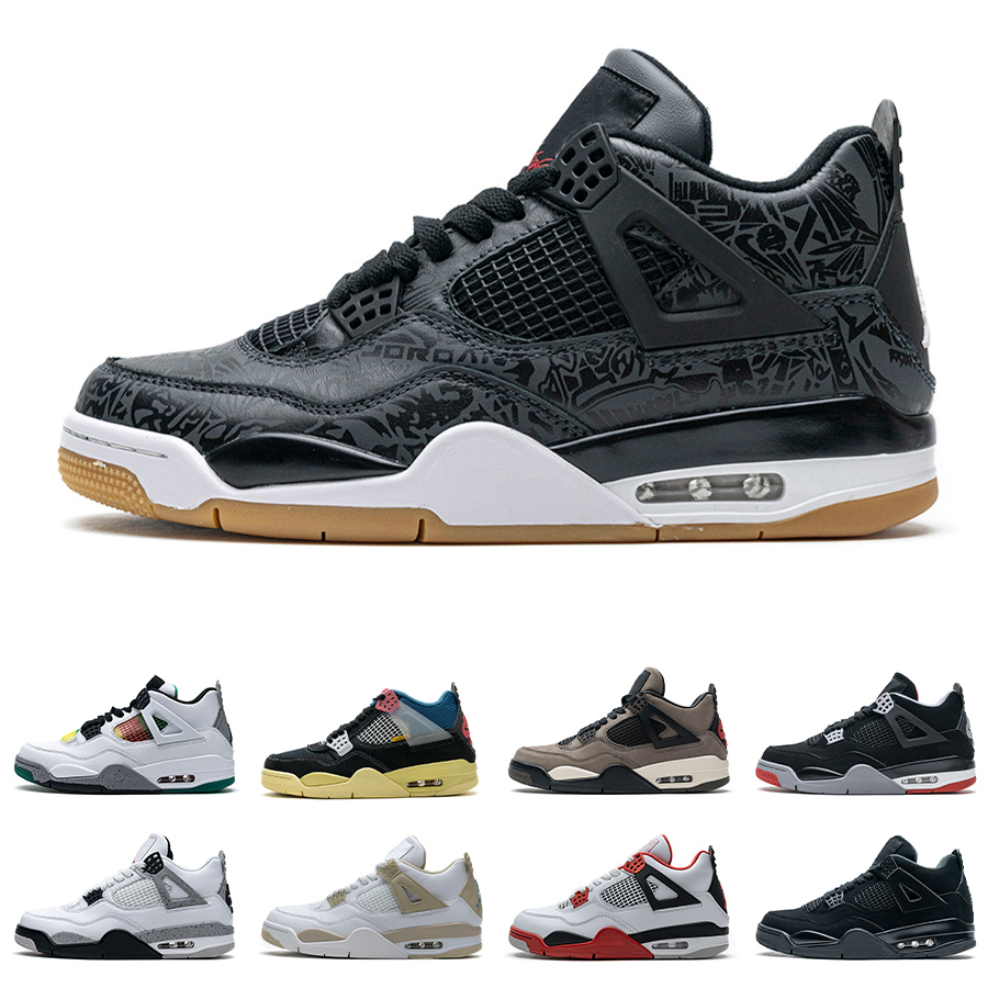 

Mens Silt Red 4 Basketball Shoes 4s Sail What The Royalty Cat Metallic Rasta Union LA Bred Black Laser Raptors Cool Grey Oreo Sneakers, Shown