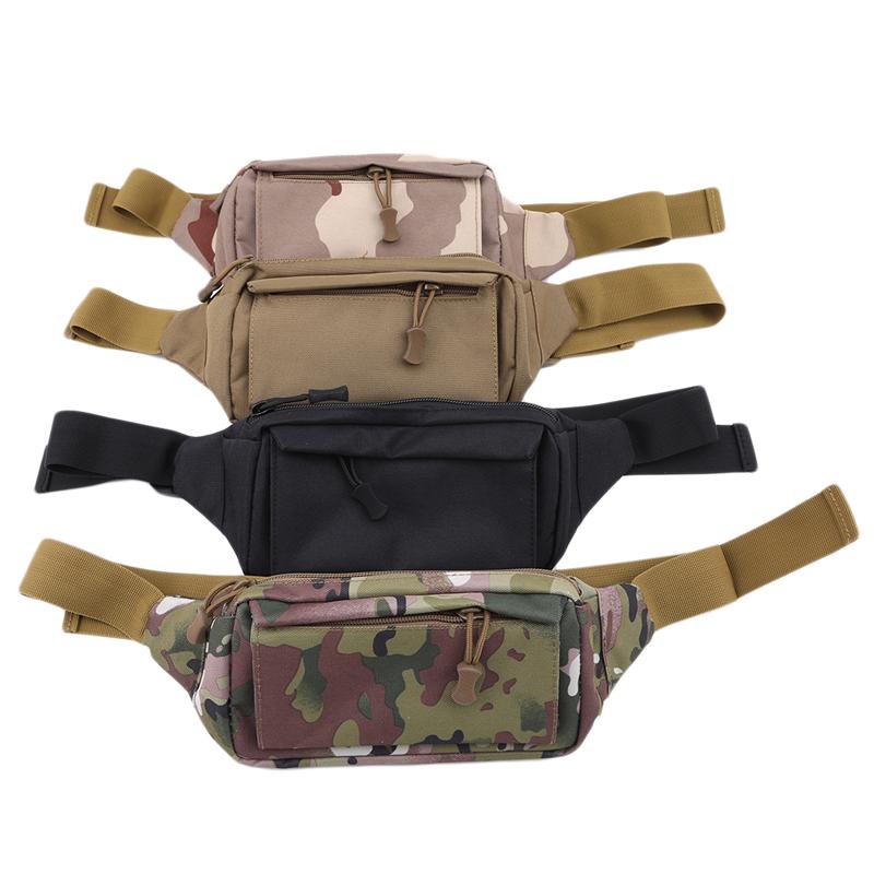 

3 Pockets Nylon Waist Bags Nylon Fanny Pack fashion Men waist pack Chest Shoulder Bag Chest Handbag Unisex Fanny, Brown
