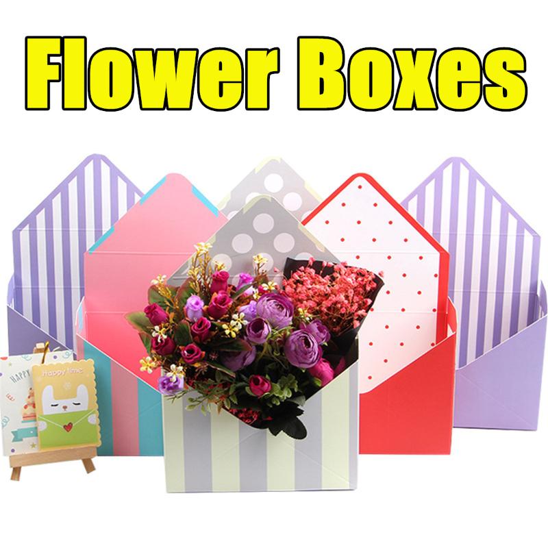 

12Pcs/Set Bouquet Gift Box Envelope Flower Boxes Hand Holds Folding Floral Bouquet Paper Box Romantic Flower Paper Holder Decor