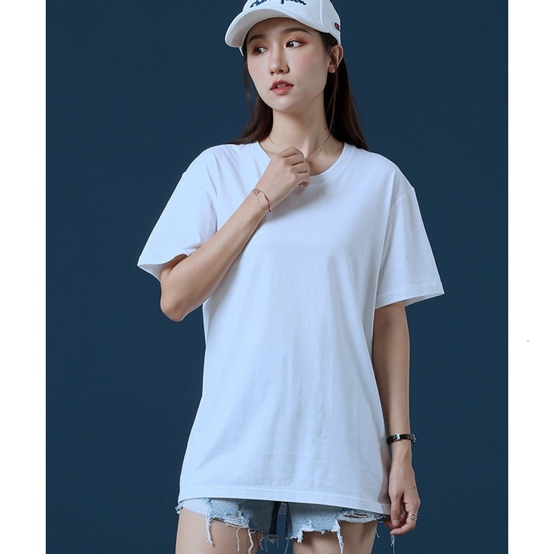 

2021 New casual around the pure neck cotton T-shirt 39BE, Yellow.