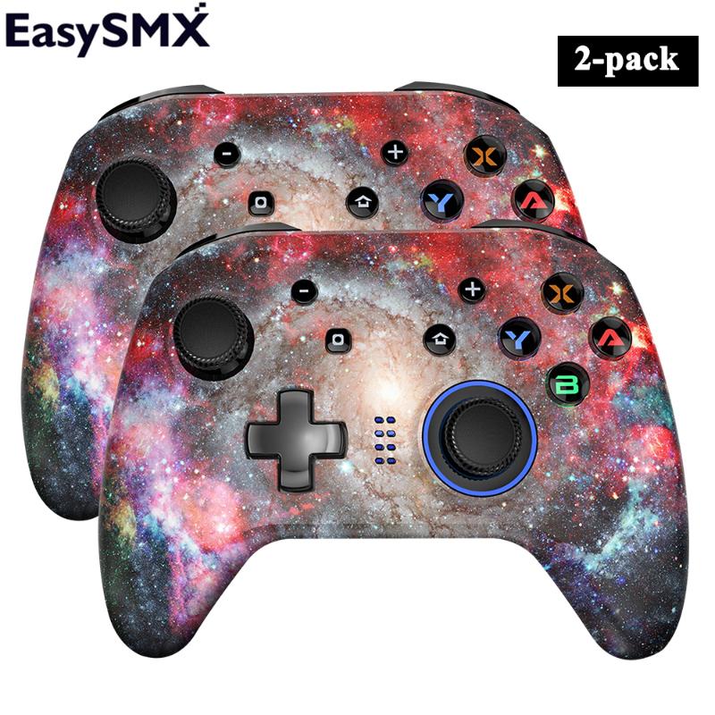 

2PCS EasySMX ESM-4108 Wireless Bluetooth Gamepad For Switch Pro NS-Switch Pro Controller Joystick LED Vibration Control