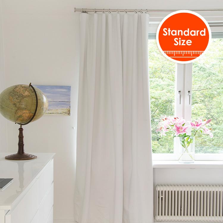 

New Year Blackout Curtains for window Mordern 100% Polyester Grommet Top Solid Color for living room bedroom Standard size, White