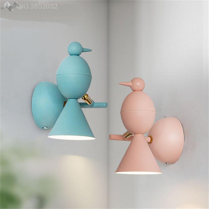 

JW Modern Creative Colorful Birds Wall Lamp Iron Wall Light for Living Room Bedroom Bar Restaurant Indoor Home Lighting Fixtures