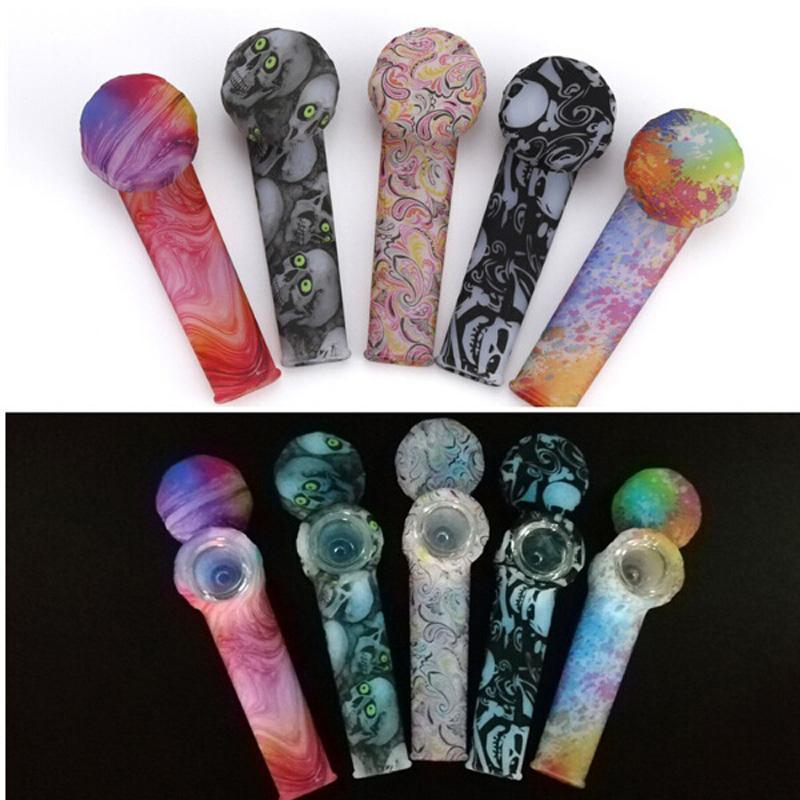 

Luminous Pipes Glass Bowl Silicone Pipe Environmental Protection