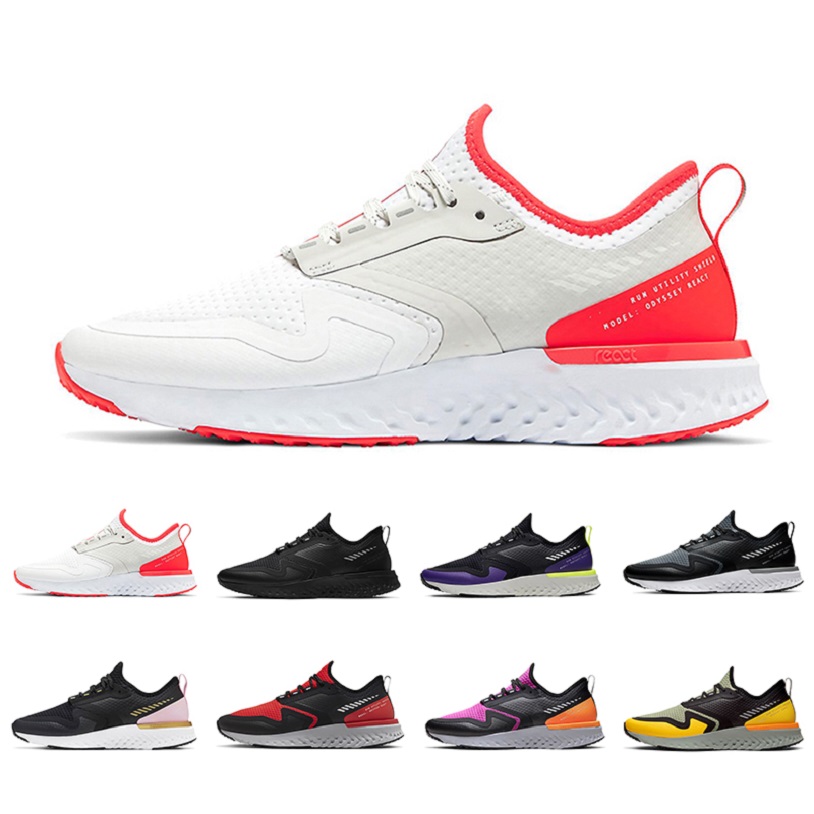 

Cheap Bred odyssey react run utility shield 2 mens running shoes triple black white red green men women trainers sports sneakers 36-45, Color#1