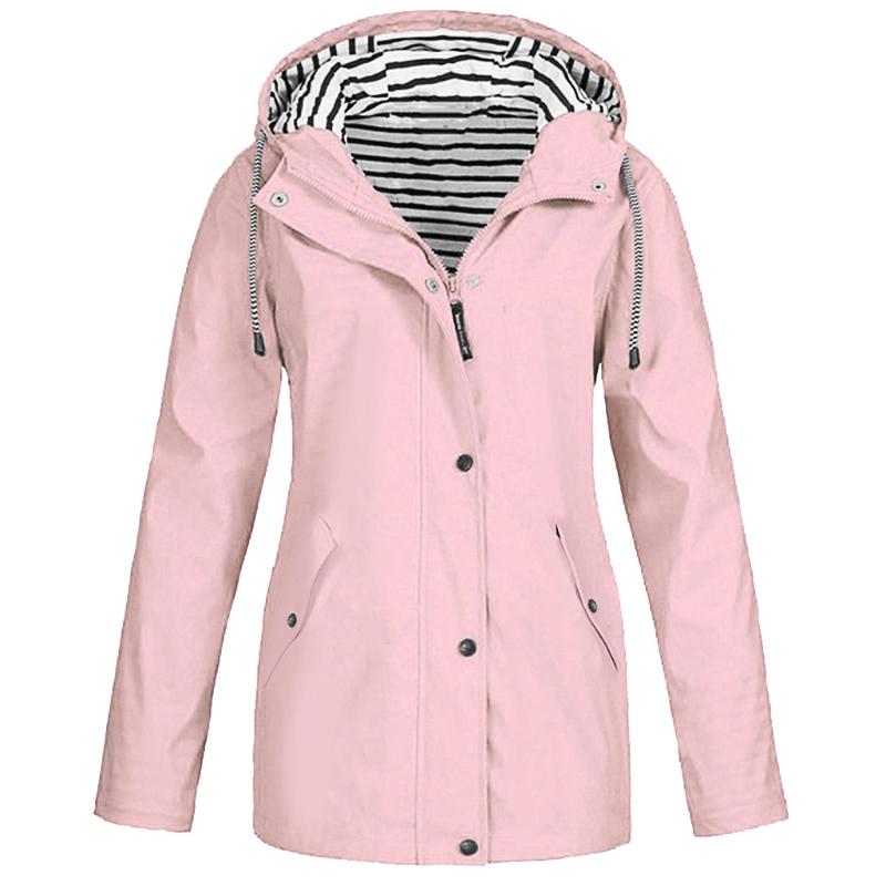

Women Sweet Windbreaker Simple Fashion Solid Plush Thickening Coat Outdoor Sprots Coat Jackets Plus Size Outerwear Hooded Jacket, Pk