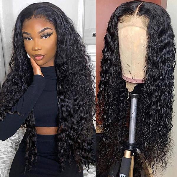 

Deep Loose Ladies Pre-Draw Peru Allove 28 32 Inch Clear HD Lace Front Wig Straight Human Hair Wig Natural Color Brazilian Curly Body