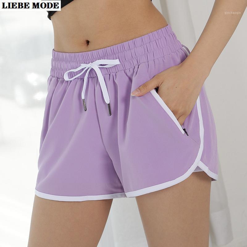 

Womens Loose Yoga Shorts Mujer Summer Sweat Shorts Women Loose Fitness Short Pants Woman Gym Sports Active Purple Black1, Black