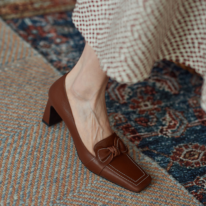 

2020 of Newer Ladies Genuine Leather Bombs Casual Elegant Women's Fashions Dress Party Shoes Wedding Heels Woman 645b, Black