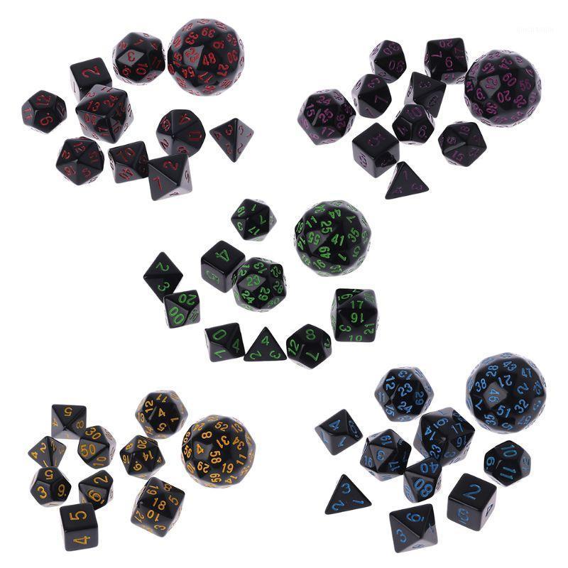 

10 Pcs/Set Game Dice Multi Sided Dices Mixing Party Games Club Gifts Creative Adult Children For Dungeon D & D Games Play1